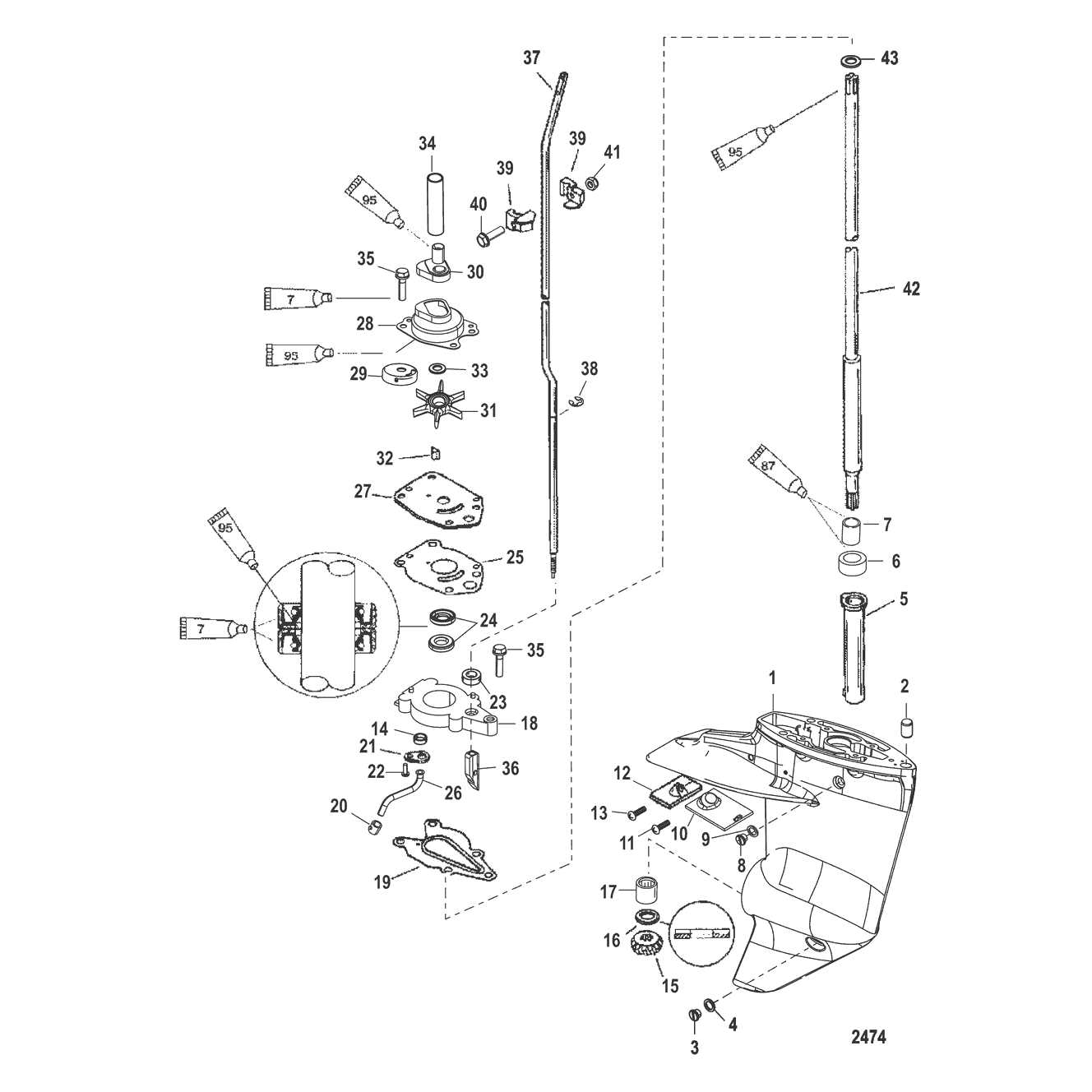 mercury 9.9 2 stroke parts diagram