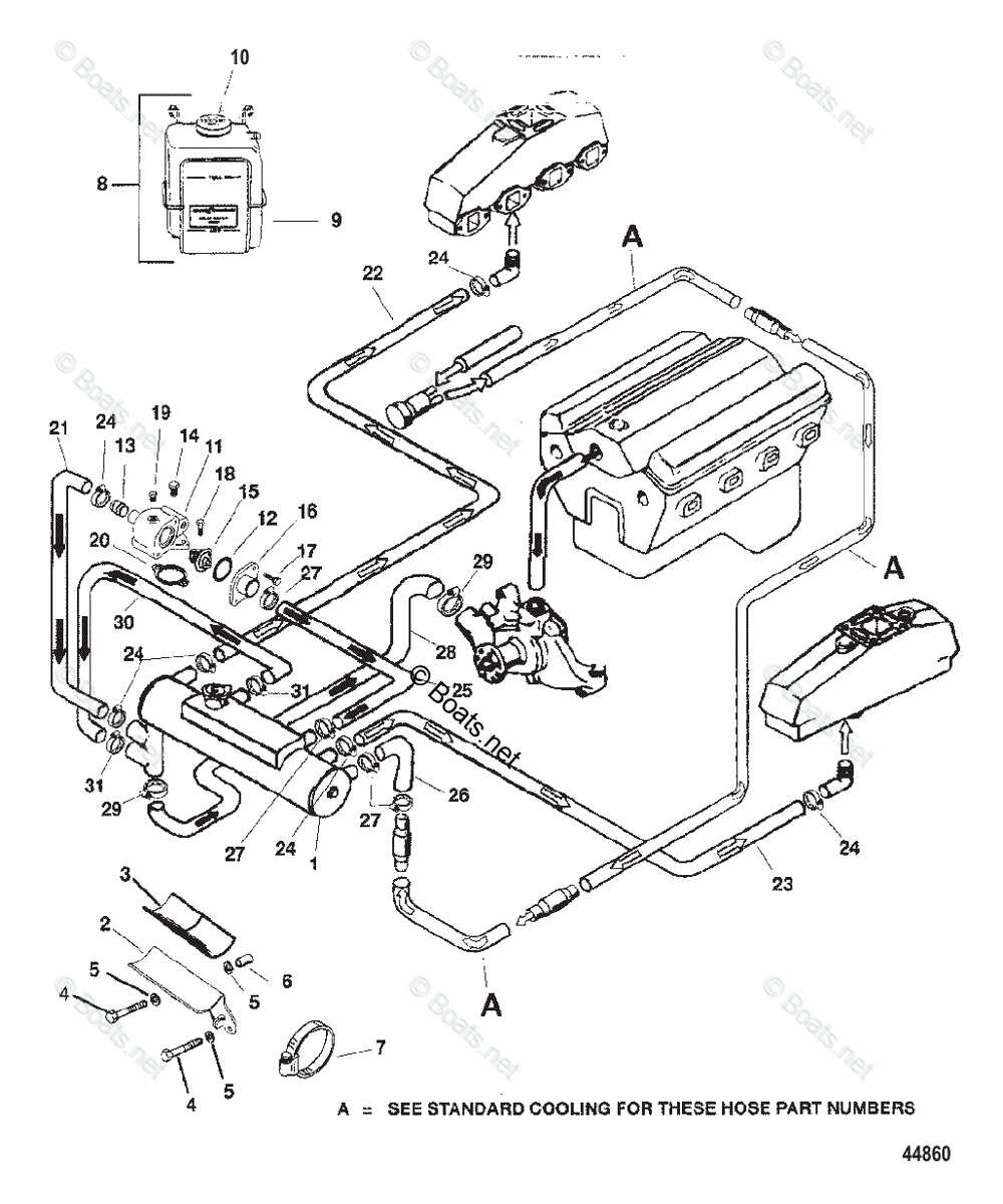 mercury inboard motor parts diagram