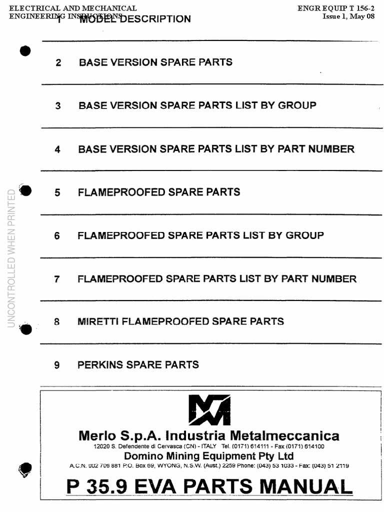 merlo parts diagram