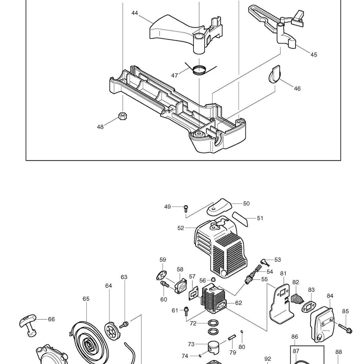 hedge trimmer stihl hs 46 c parts diagram