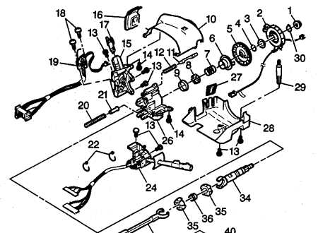 ford steering column parts diagram