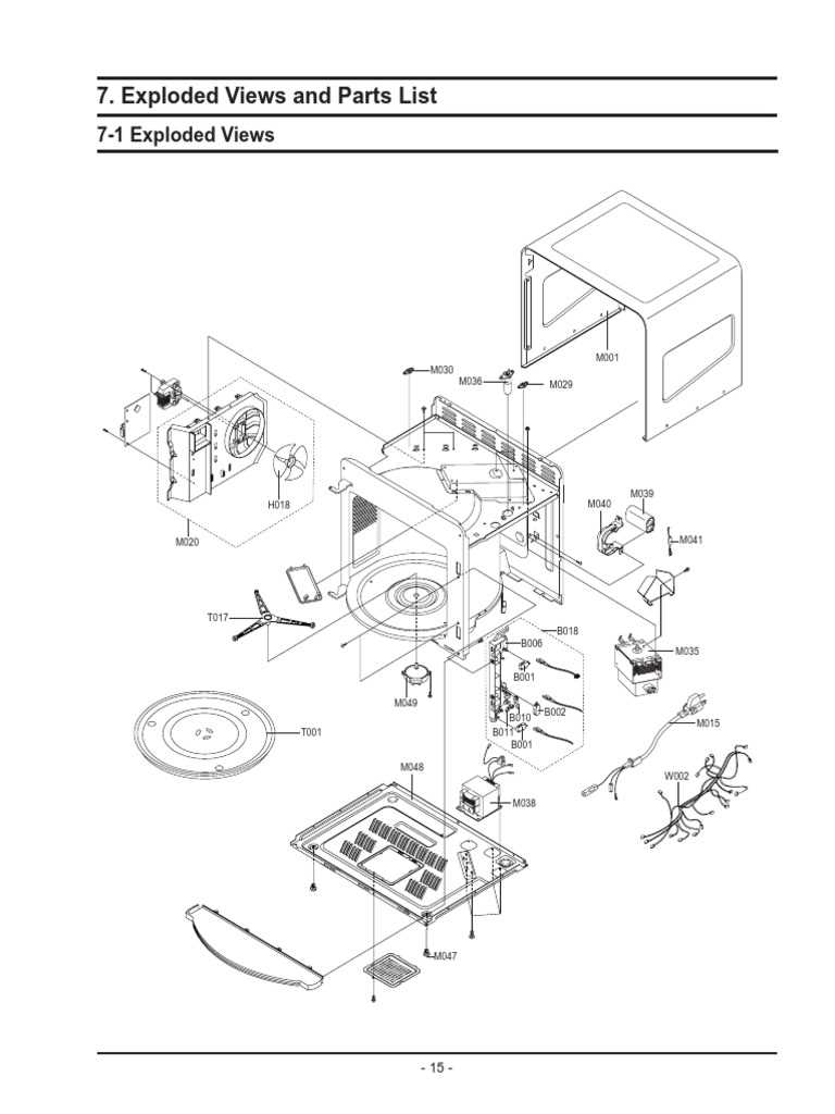 microwave oven parts diagram