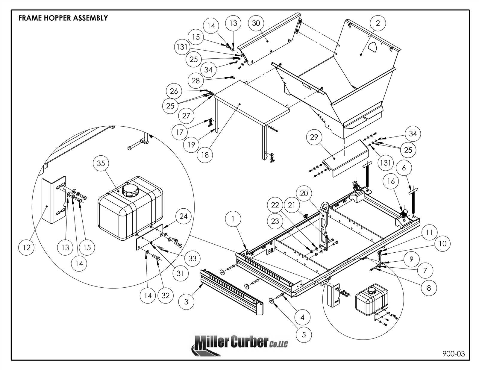 miller pro 1100 rotary rake parts diagram