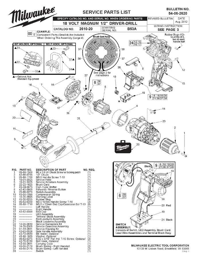 milwaukee 1675 1 parts diagram