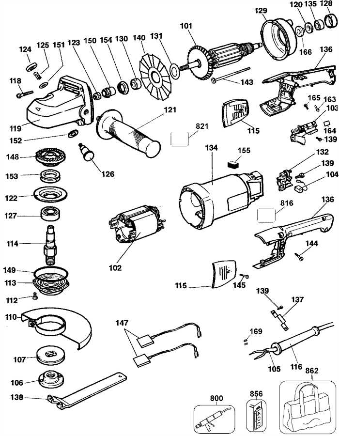 milwaukee angle grinder parts diagram