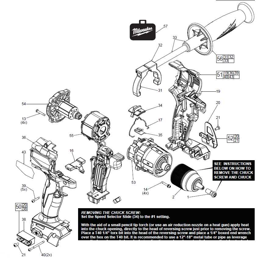 milwaukee mag drill parts diagram