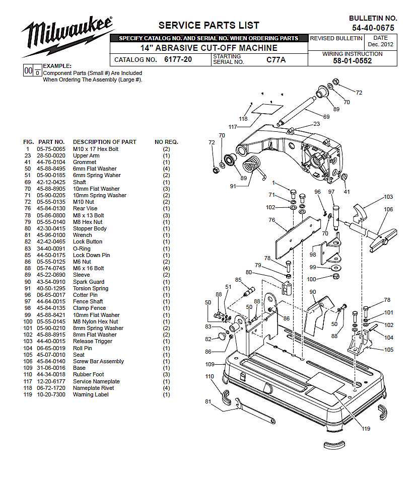 milwaukee table saw parts diagram