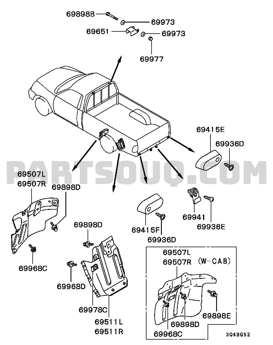 mitsubishi l200 parts diagram