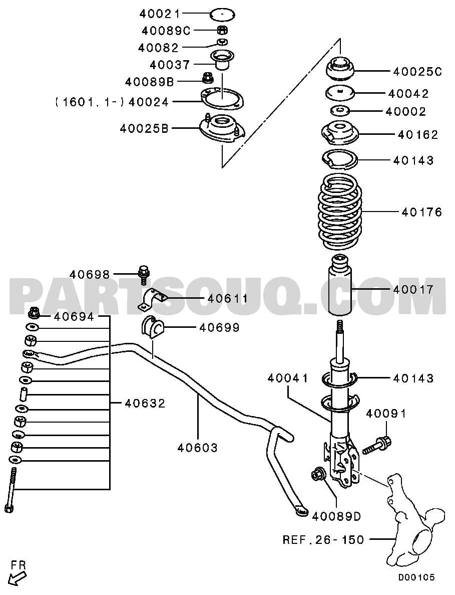 mitsubishi mirage parts diagram