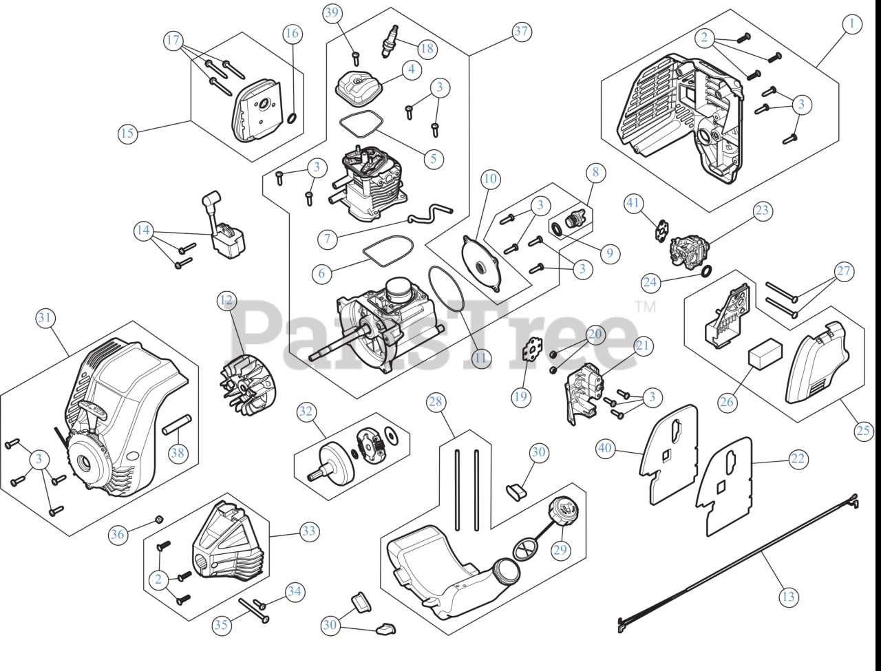 grass trimmer parts diagram