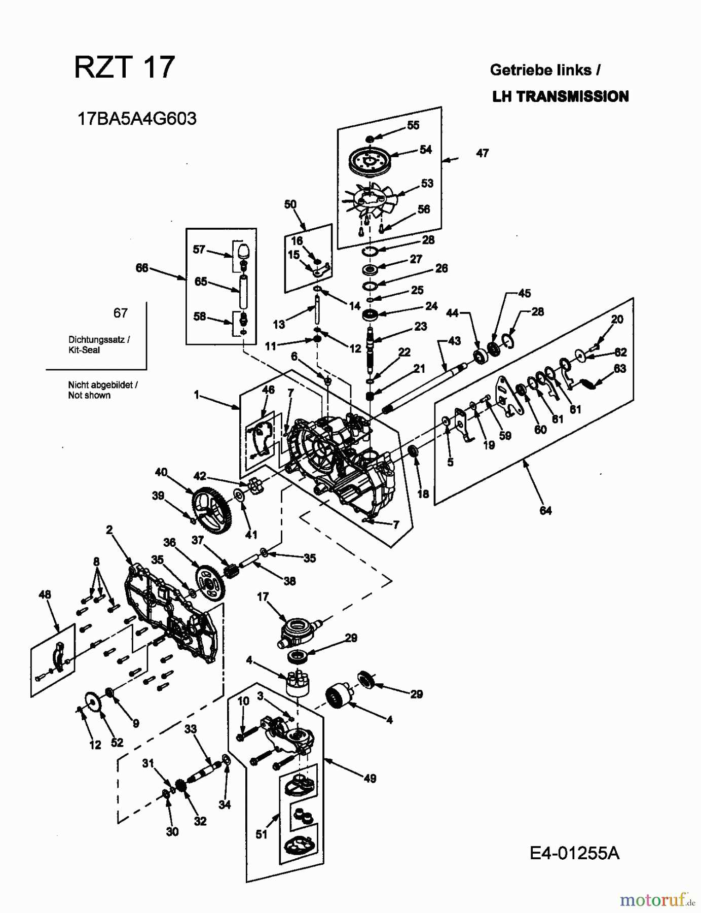 cub cadet rzt parts diagram