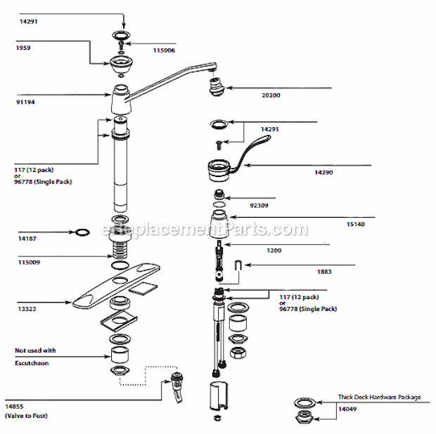 moen kitchen faucets parts diagram