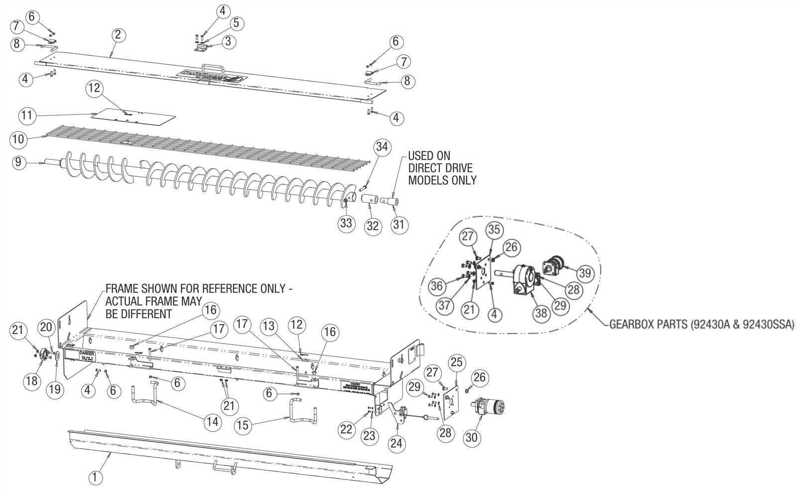 monroe spreader parts diagram