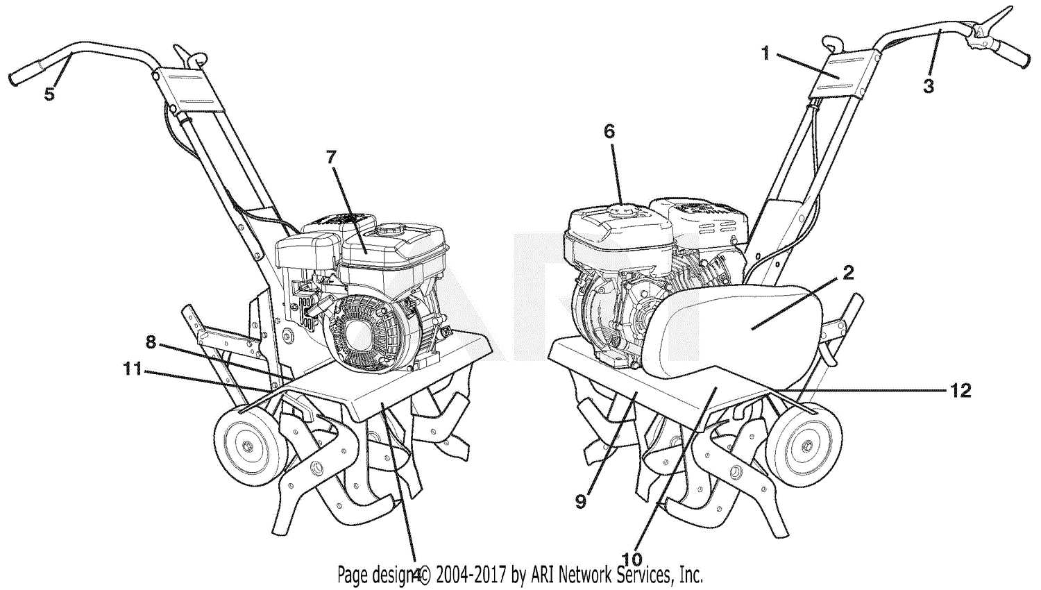 montgomery ward tiller parts diagram