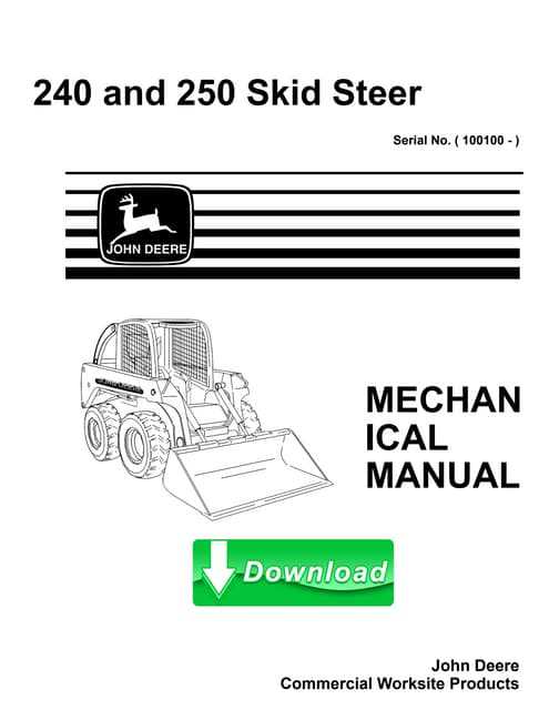 john deere 240 skid steer parts diagram