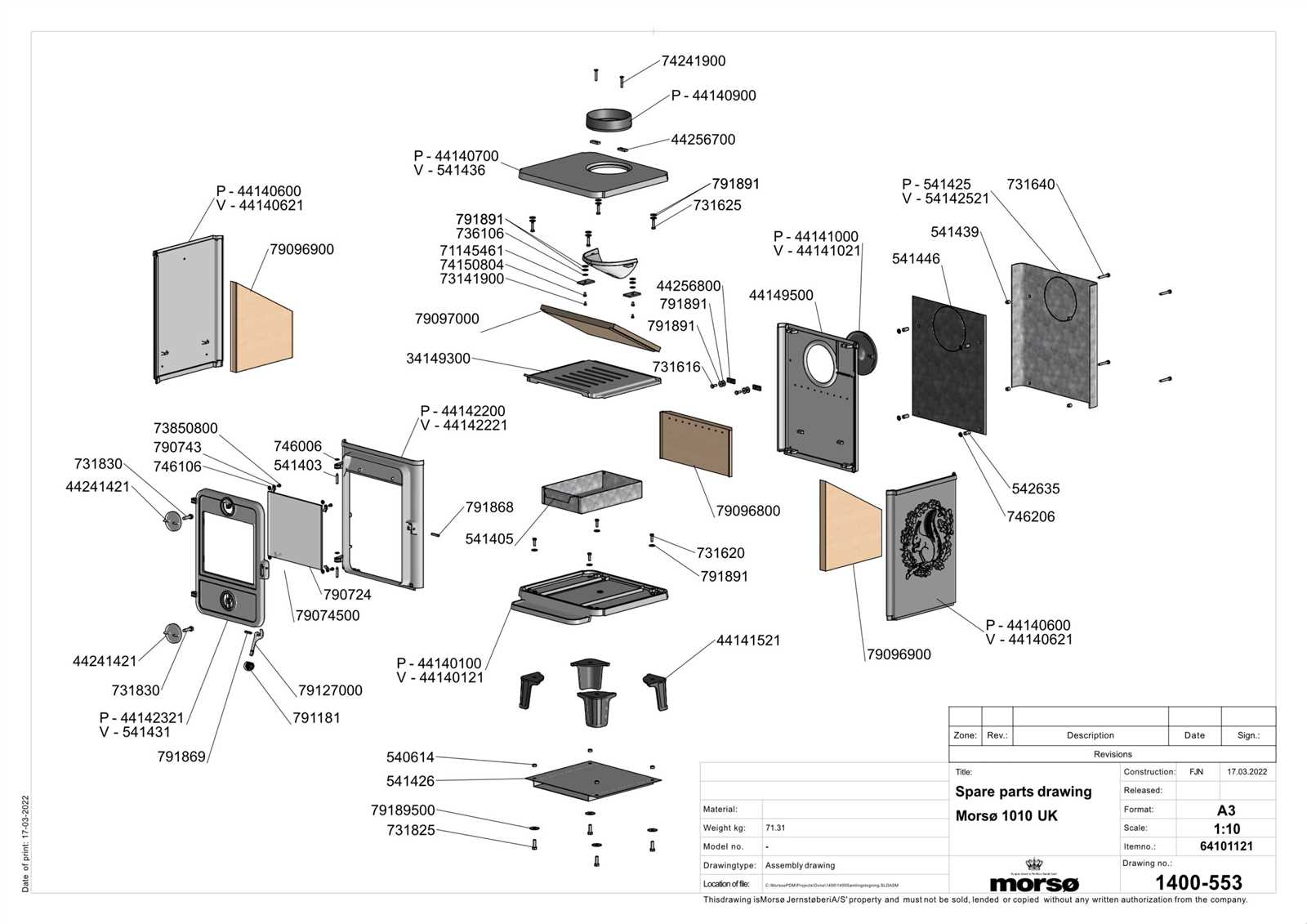 morso squirrel 1410 parts diagram