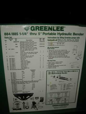 greenlee 555 bender parts diagram