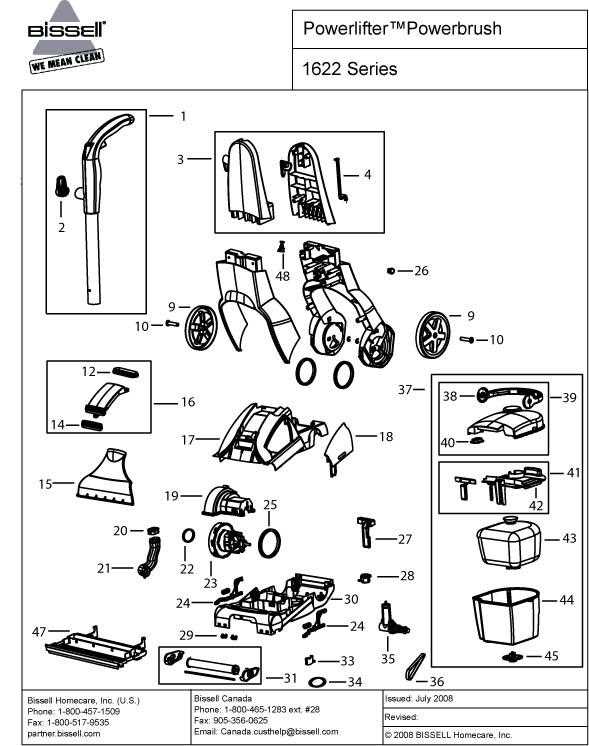 bissell proheat parts diagram