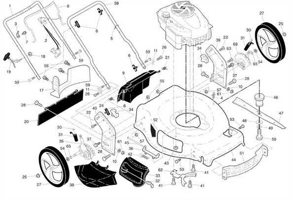 mtd push mower parts diagram