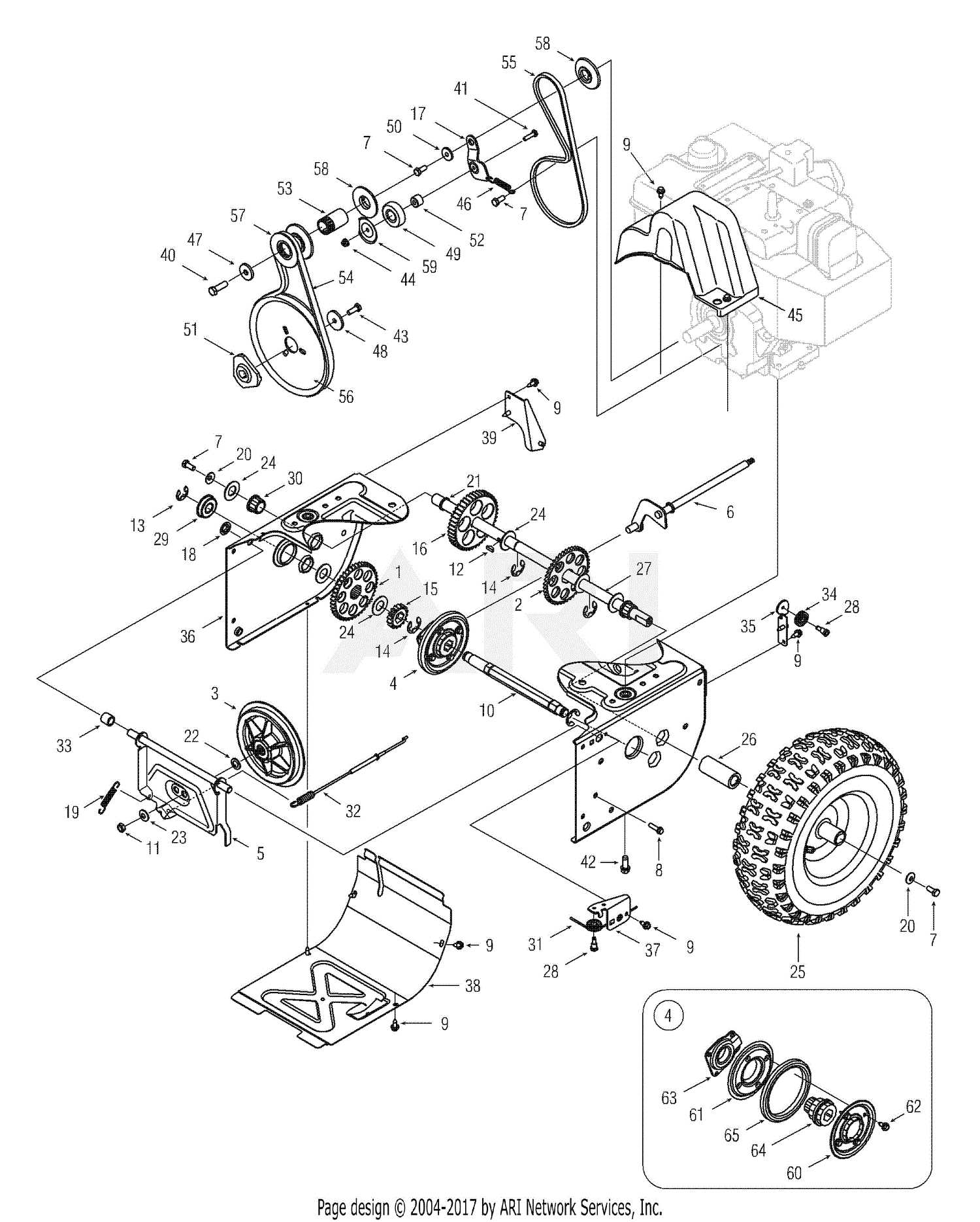 mtd yard machine snowblower parts diagram