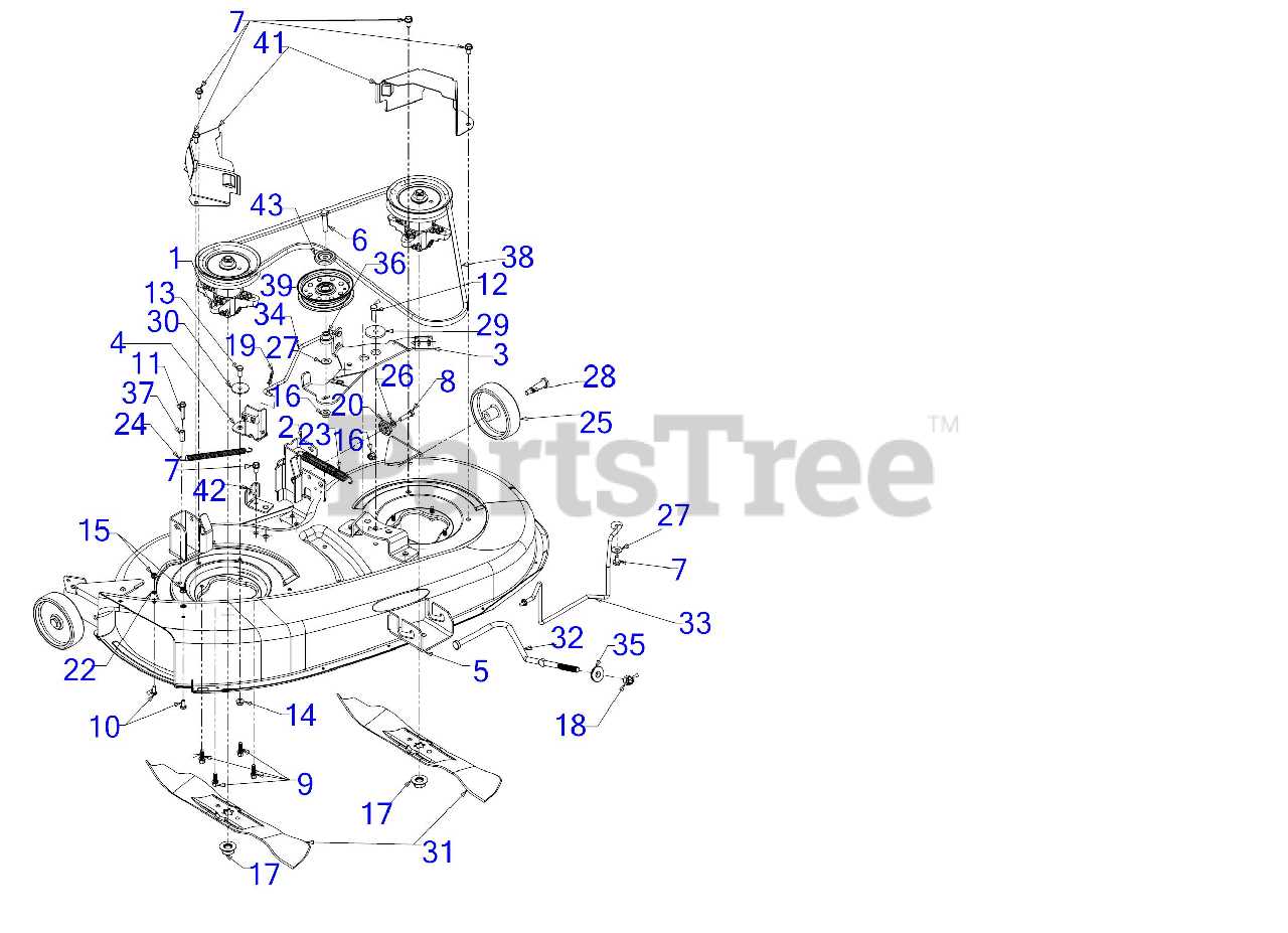 murray lawn mower deck parts diagram