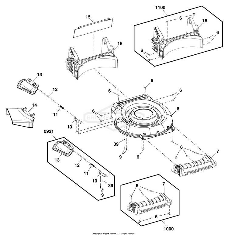 murray push mower parts diagram