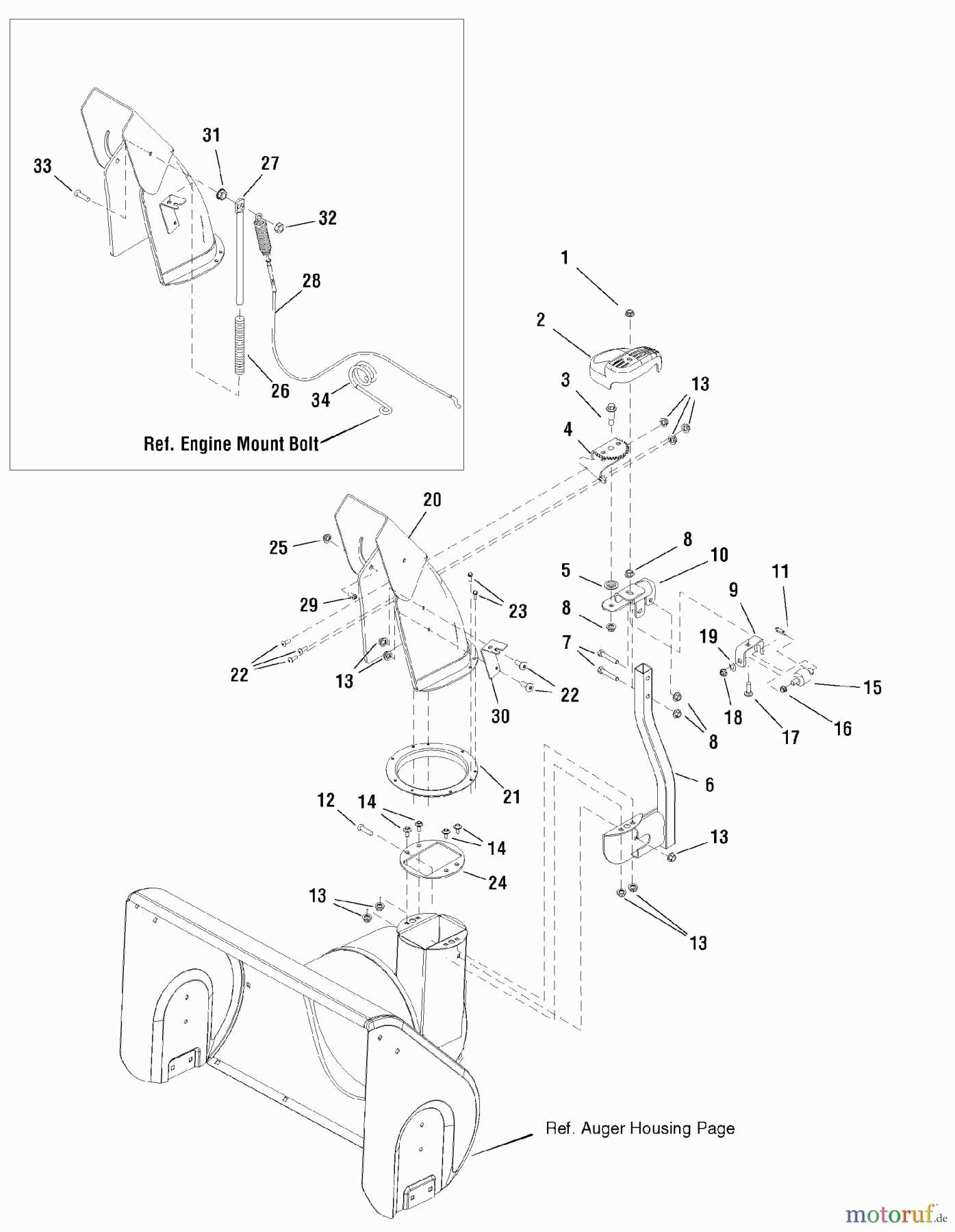 murray snow thrower parts diagram