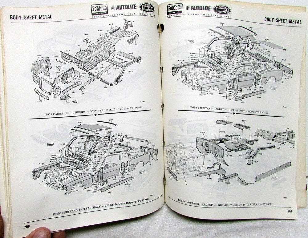 mustang body parts diagram