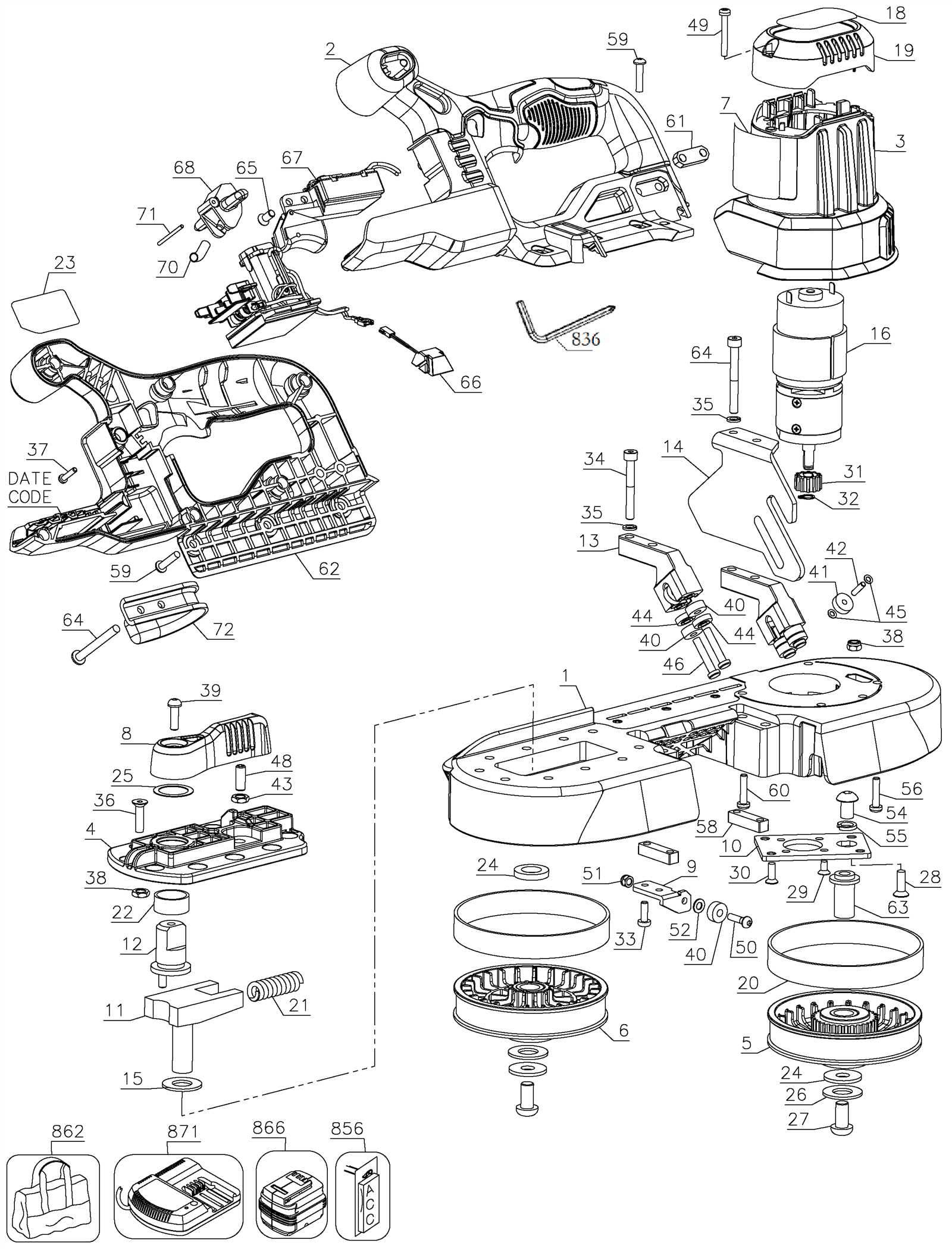 dewalt radial arm saw parts diagram