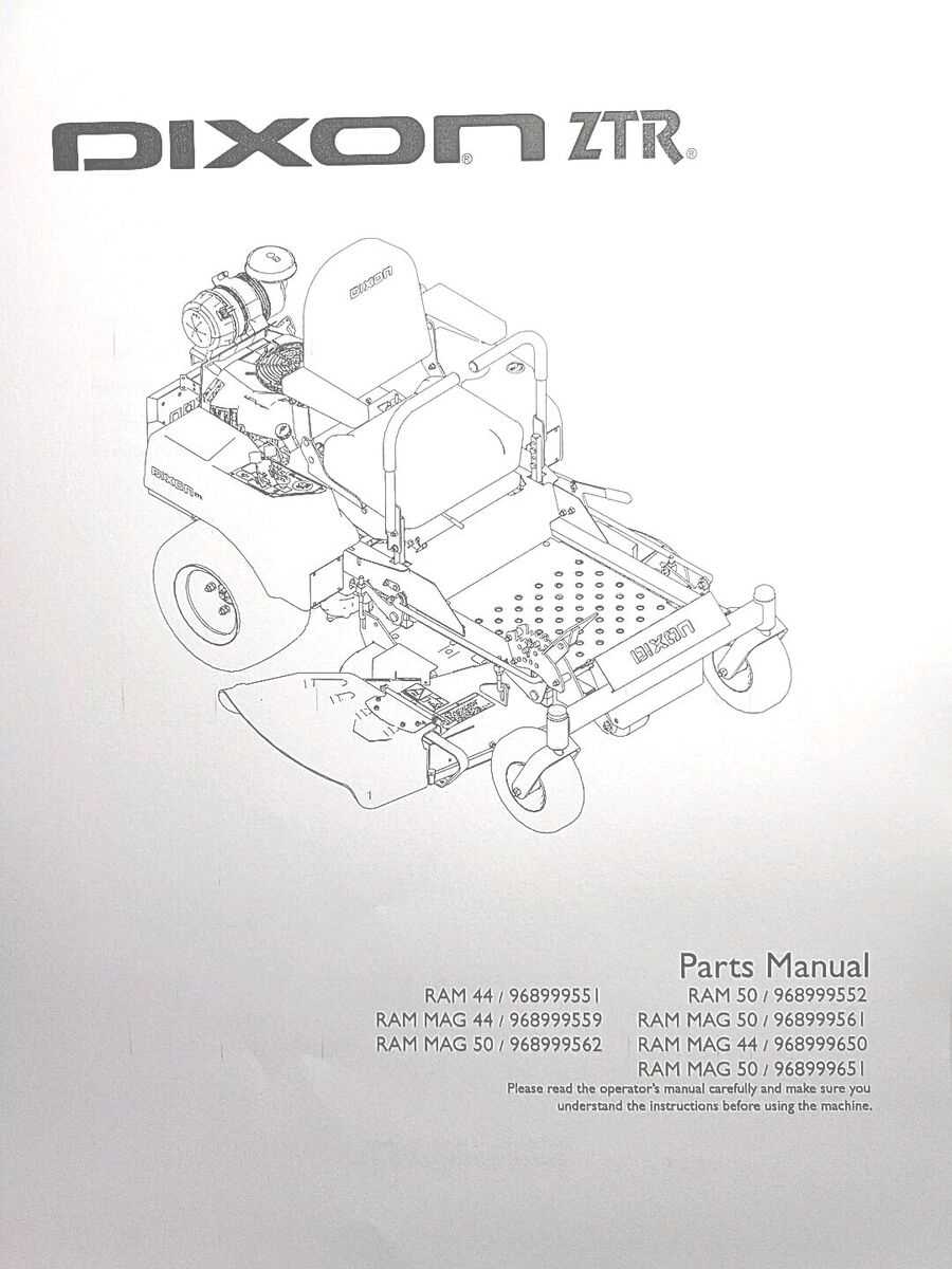 dixon mower parts diagram