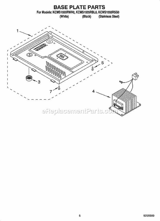 kitchenaid microwave parts diagram