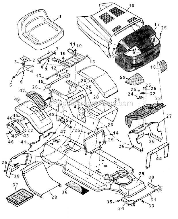 murray lawn mower deck parts diagram