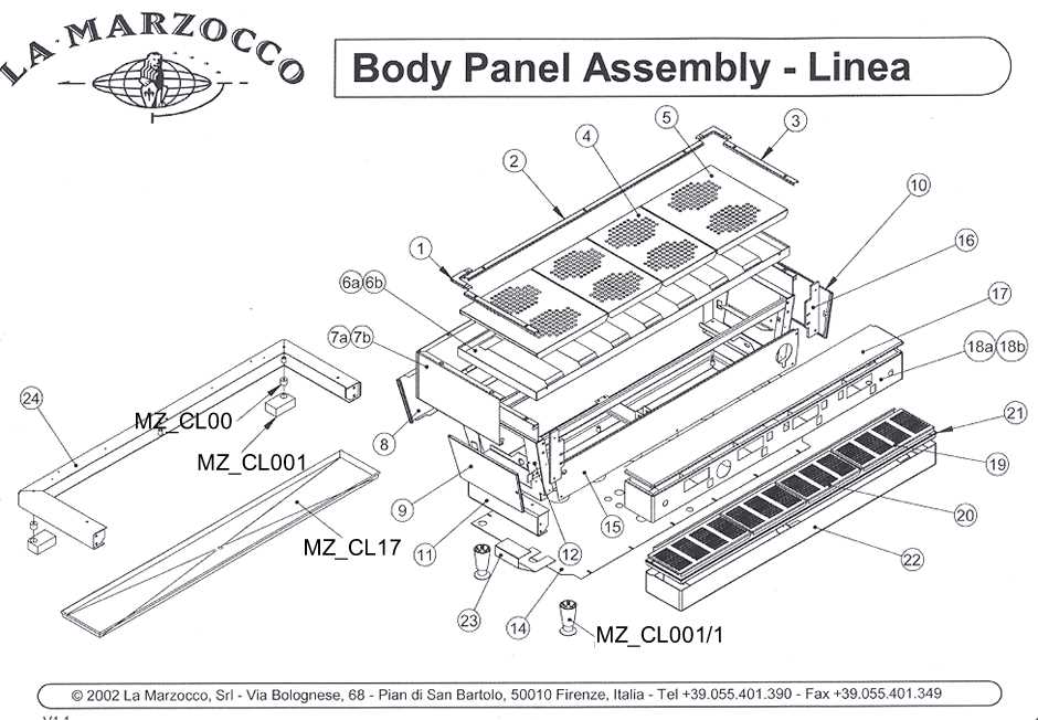 la marzocco gb5 parts diagram