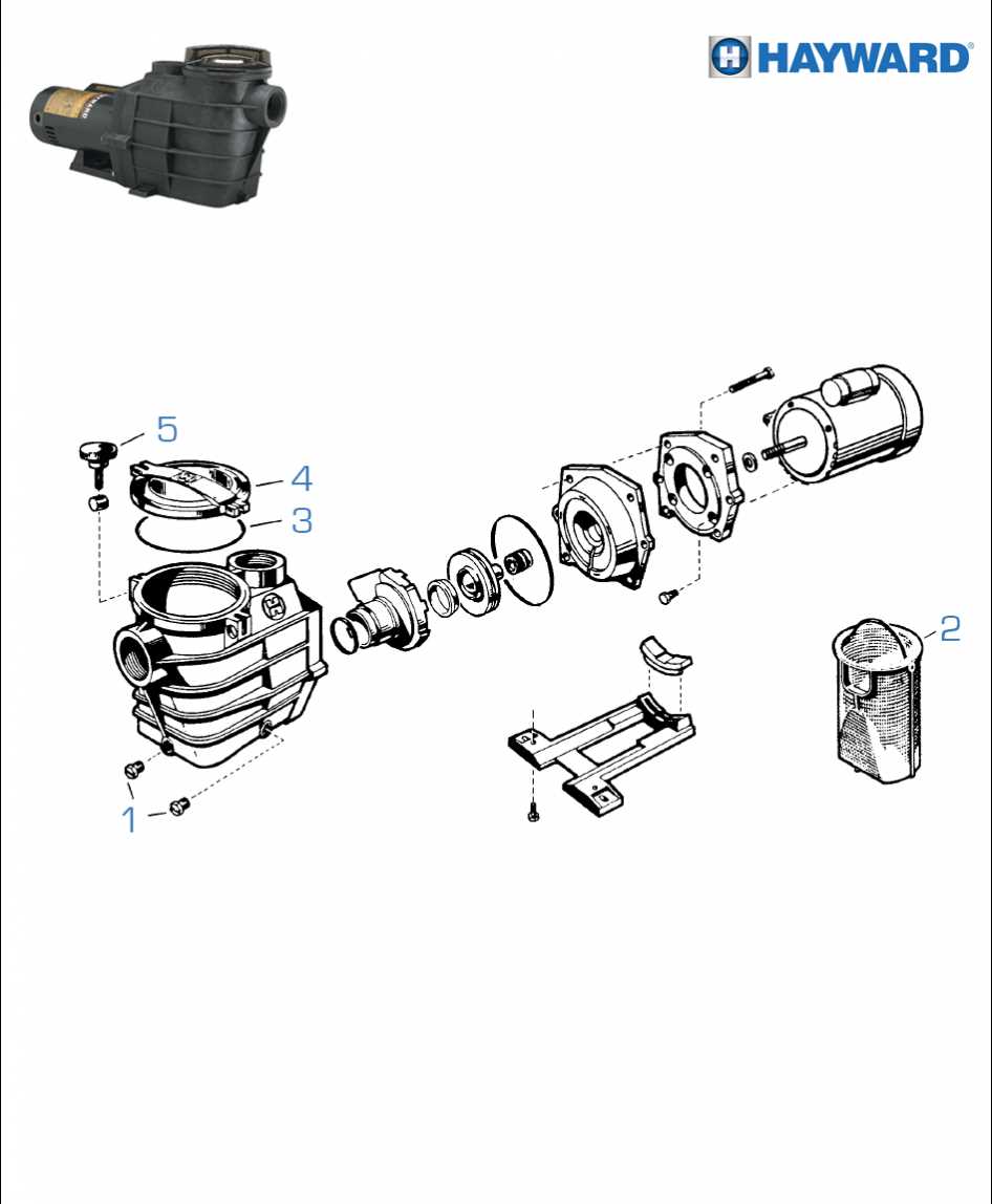 hayward pool pump parts diagram