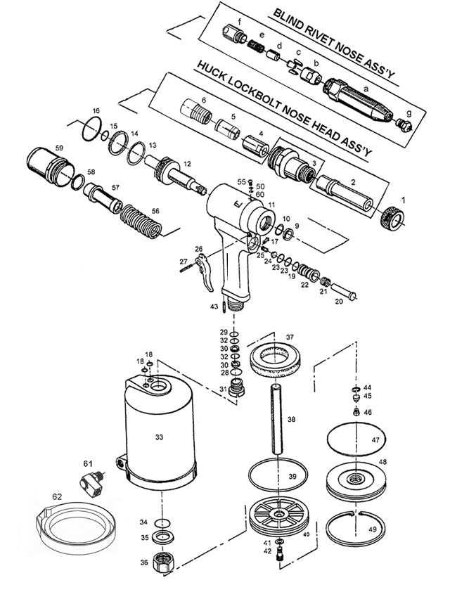 diagram rivet gun parts