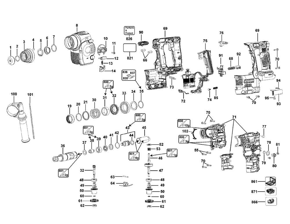 dewalt cordless drill parts diagram