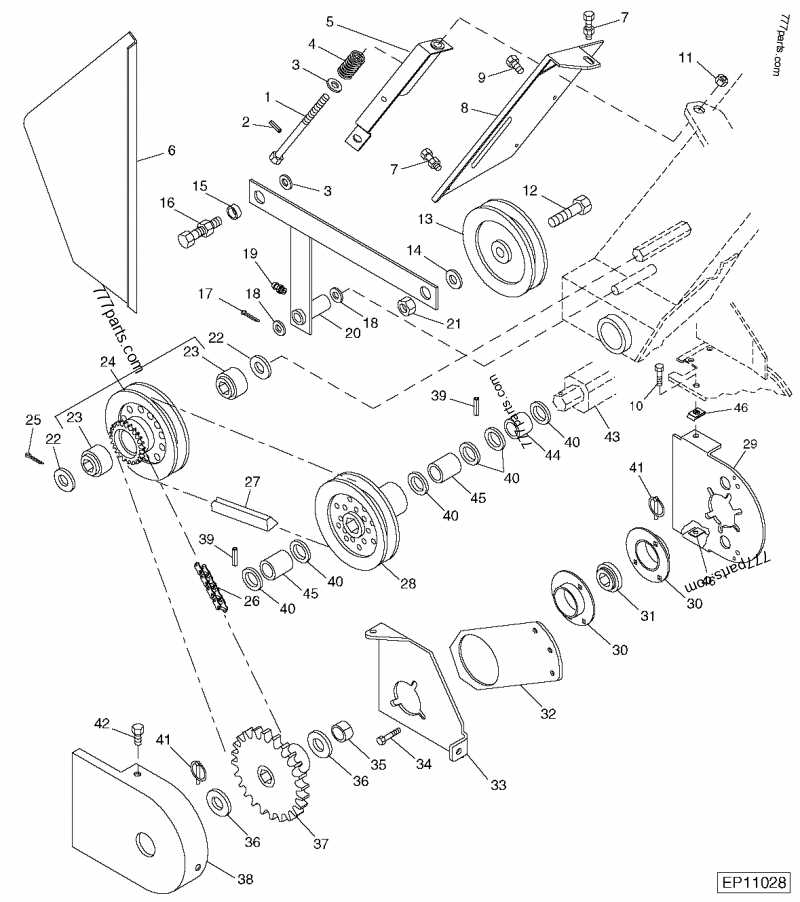 john deere 335 baler parts diagram