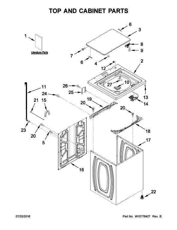 amana top load washer parts diagram