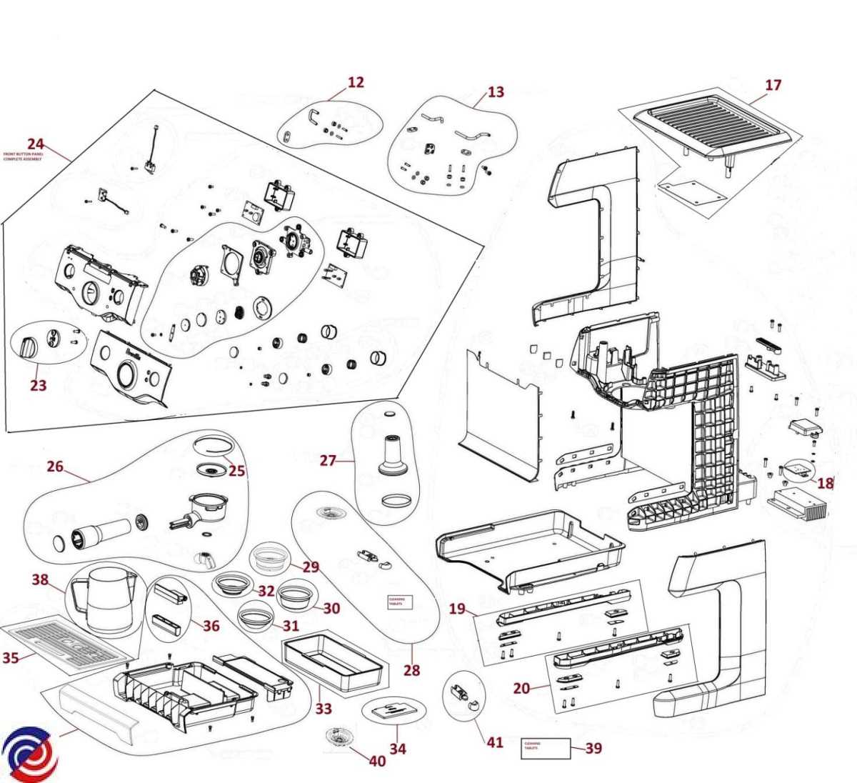 breville parts diagram