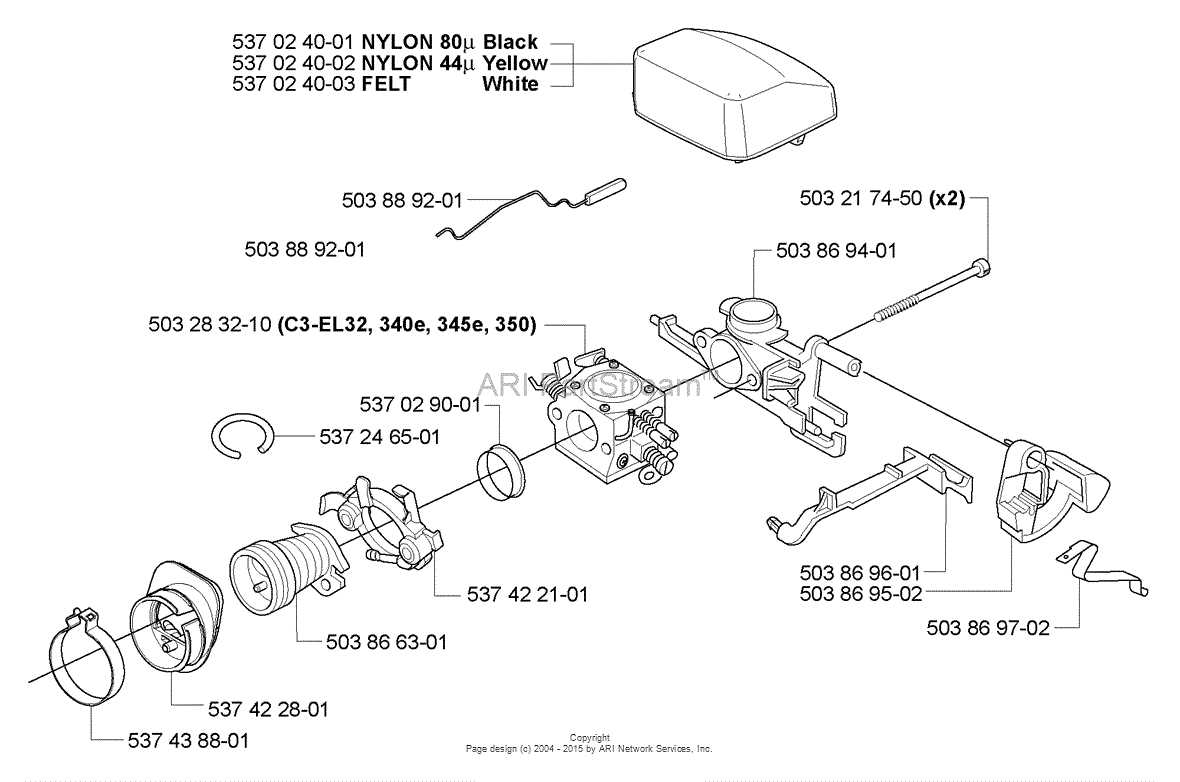 husqvarna 40 chainsaw parts diagram