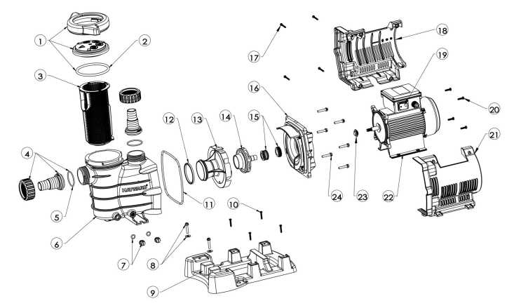 hayward power flo matrix parts diagram