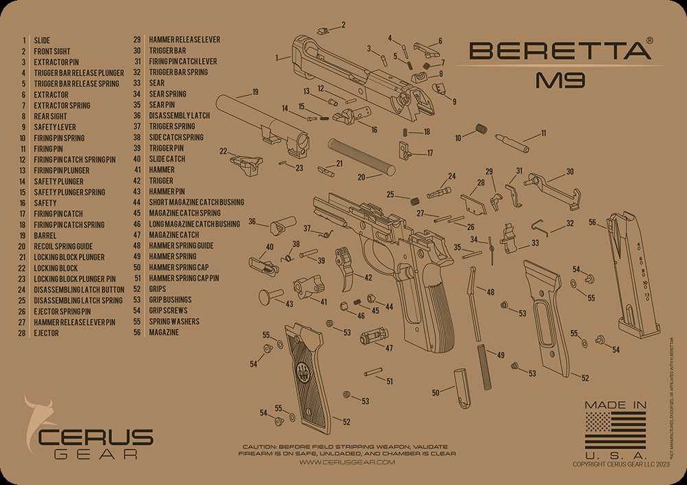 beretta 92 parts diagram