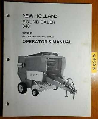 new holland 848 round baler parts diagram