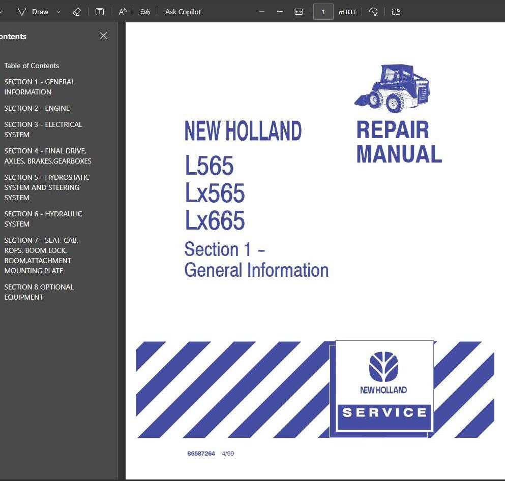 new holland lx665 parts diagram