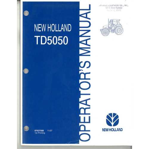 new holland td5050 parts diagram