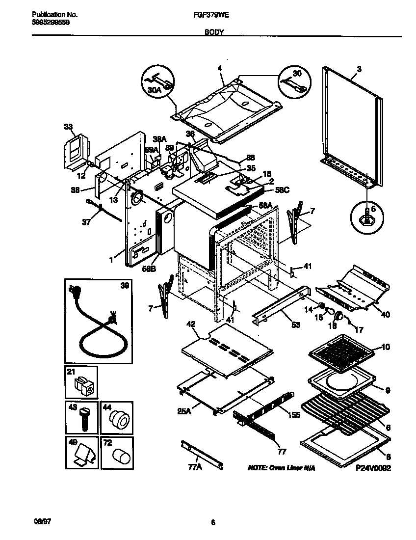 frigidaire oven parts diagram