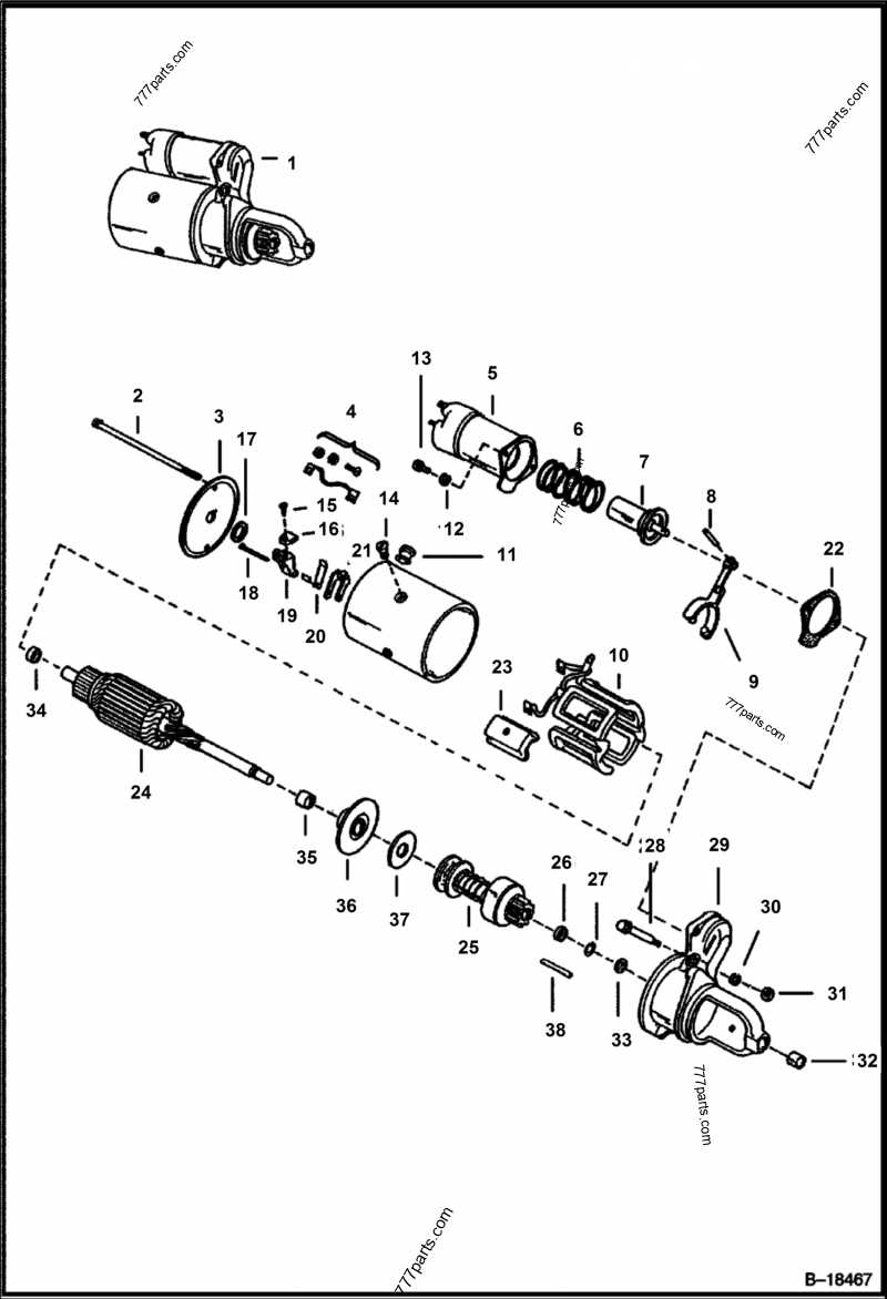 delco starter parts diagram