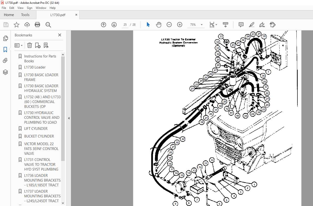 kubota loader parts diagram