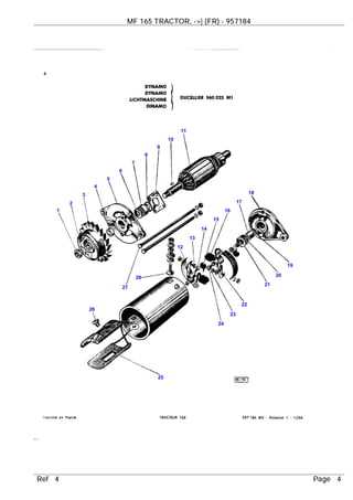 massey ferguson 165 parts diagram