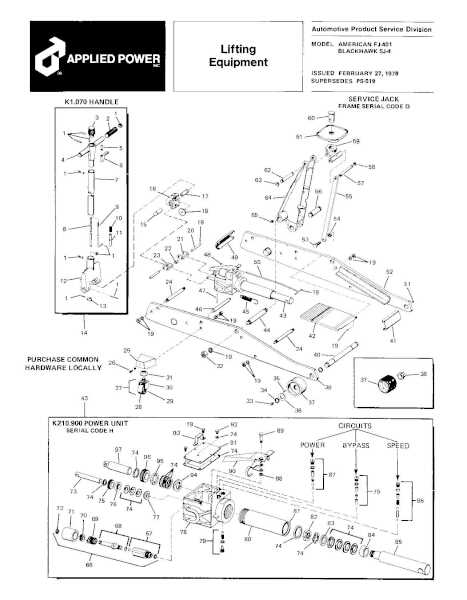 hydraulic jack parts diagram